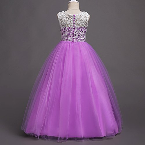 Little Big Girls’ Tulle Dresses 7-16T Ruched Lace Pageant Party Wedding Bridesmaid Floor Length Evening Dance Gowns Royal Blue 8-9 Year #TOP3