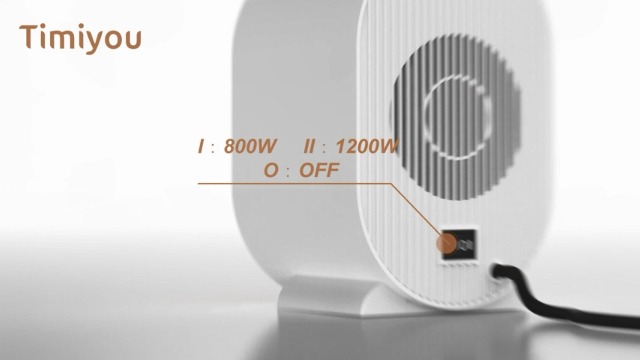 Stufetta Elettrica Ceramica 1500W - Basso Consumo, 3 Impostazioni, Anti-Ribaltamento E Surriscaldamento, Perfetta Per Bagno E Stanze Piccole
