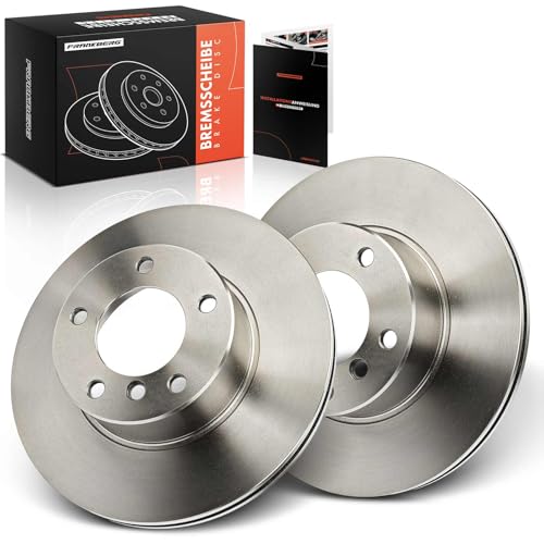 Frankberg Brake Disc Set incl. 2x Discs Front Vented Ø296mm Compatible with 5 Series E39 5 Series Touring E39 Replace# 34111164839,34116767061