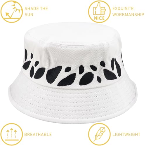 Image of CosInStyle Foldable Bucket Travel White Hat for Men Women Fishing Hats and Summer Protection Hat | 360 Degree Outdoor Beach | UV Protection