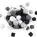 HAO JIE Black White Silicone Teether Beads 50pc 17mm Hexagon Teething Balls 100%Food Grade Nursing Jewelry Chewing Beads