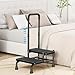 2 Step Stool with Handle for Elderly, Heavy Duty Step Stool with Adjustable Handrail, Non-Skid Platform and 4 Fixing Buckle, Bed Steps for High Beds for Adults, Seniors, Hold up to 400LBS