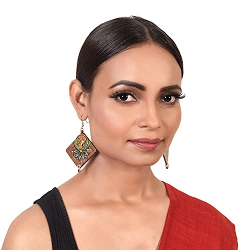 Image of Handcrafted Tribal Wooden Earrings Collection for Women - Butterfly, Princess & Modern Geometric Statement Designs