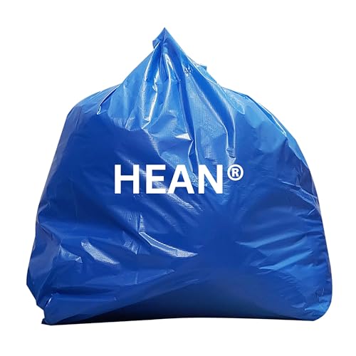 Image of HEAN Hygiene Bio waste semi fresh eco-friendly blue garbage bag thick quality (35x45 inch)-10 pcs. Heavy Duty 75 micron, Biohazard waste bag professional Grade medical bag, X-Large size No leak