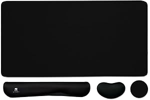 4-in-1 Large Gaming Mouse Pad & Wrist Rest Set: Ultimate Comfort &...