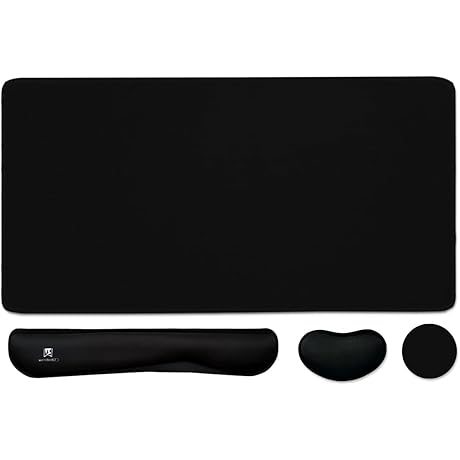 4-in-1 Large Gaming Mouse Pad & Wrist Rest Set: Ultimate Comfort &...