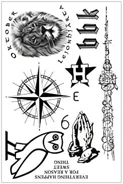 Drake Inspired Temporary Tattoos Sheet