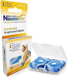 Sea-Band Child Wristband Natural Nausea Relief, 1 Pair, Colors May Vary, Anti-Nausea Acupressure Wristband for Travel or Motion Sickness