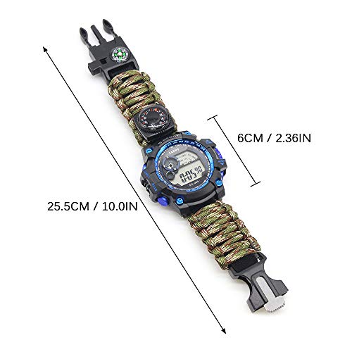 Assistir, Andoer Relógio esportivo de sobrevivência digital repelente de água Relógio de sobrevivênc