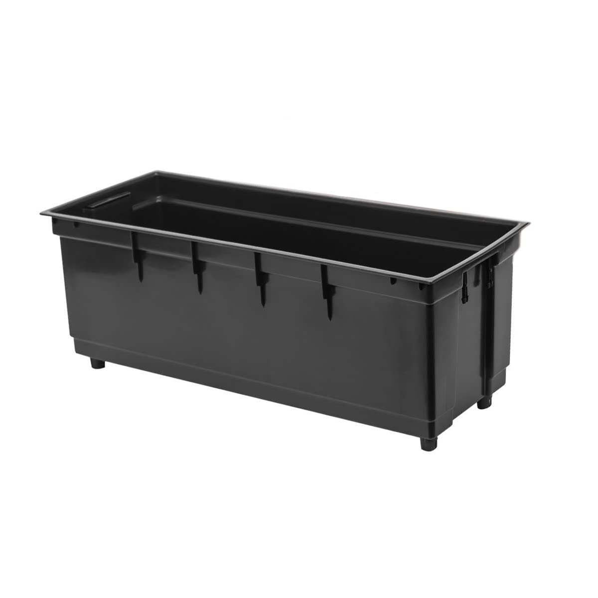 botle 2 Stück Blumenkasten Balkonkasten Geländerkasten Blumentopf Balkontopf Halterung Metall Weiß Glanz 56 x15x19 cm Blumenkasten