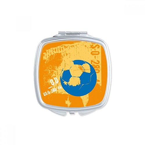 Miroir de poche football portable carré maquillage