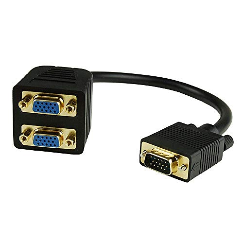 VGA Splitter Y Cable 1 VGA Male to 2 VGA Female 12