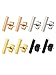 Mudder 4 Pairs Stud Earrings Stainless Steel Line Stick Stud Earring Rectangle Bar Stud for Men and Women, 4 Colors