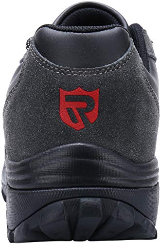LARNMERN Steel Toe Shoes Men, Safety Work Reflective Strip Puncture Proof Footwear Industrial & Construction Shoe/10/Black Gray/mesh - Thumbnail 3