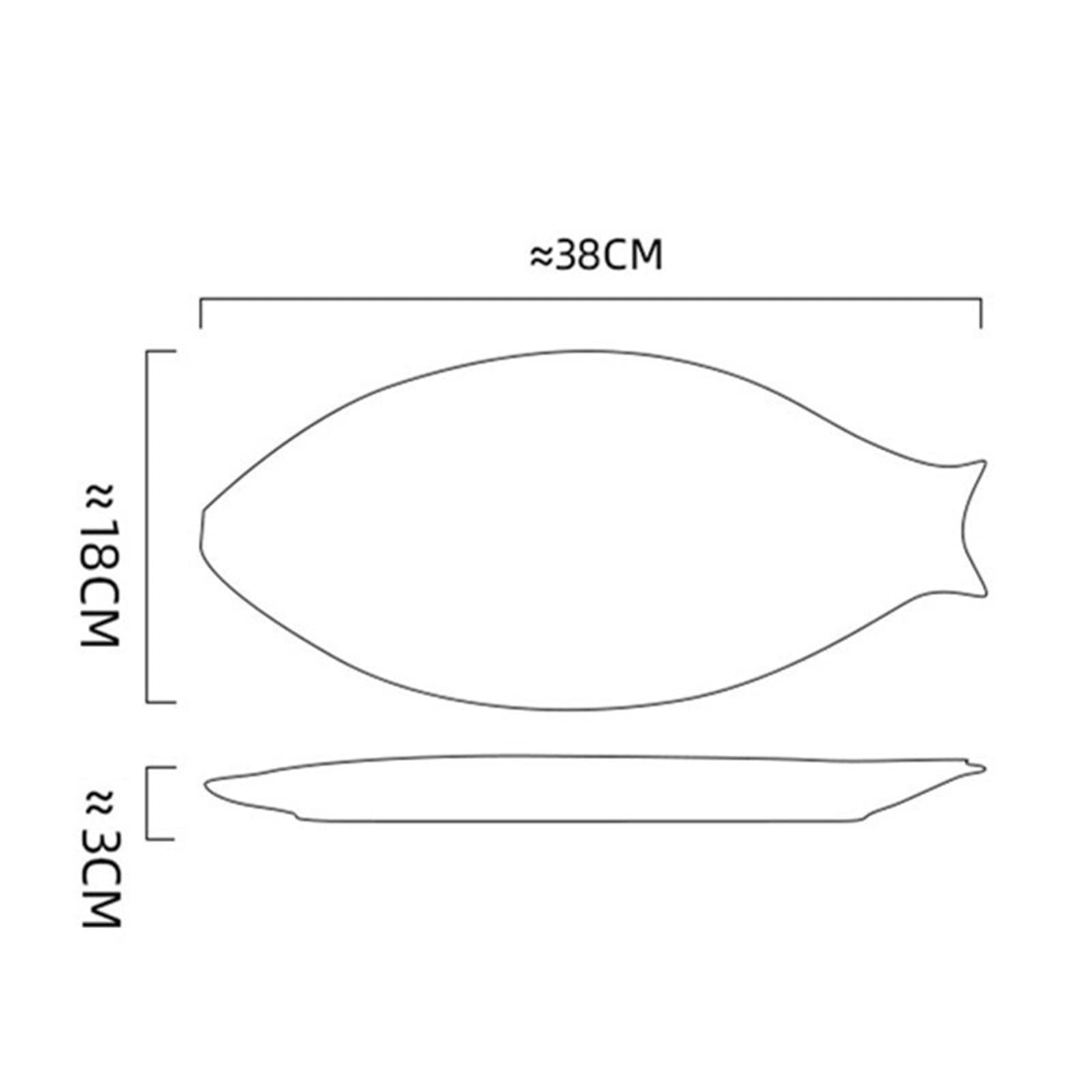 Platos De Comedor Plato De Cena De Cerámica Creativo for El Hogar Forma De Pescado Blanco Simple Pescado Al Vapor Plato Grande Plato De Cubiertos De Cocina De Hotel
