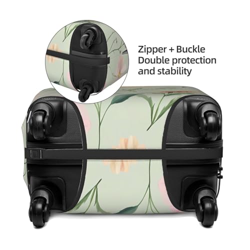 Flowers And Plants Elastic Travel Luggage Cover, Washable Spandex Suitcase Protector, Anti-Scratch Fits 18-32 Inch4