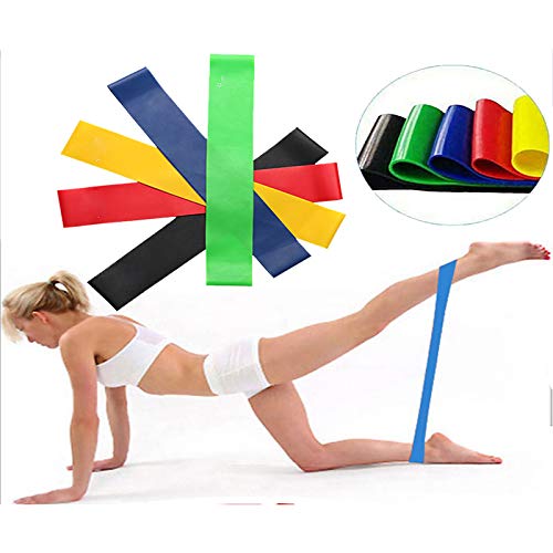 Resistance Bands Set Of 5 Exercise Bands Fitness Bands For Home, Booty Bands, Workout Bands For Strength Training, Pilates, Yoga, Recovery Bands For Physical Therapy #TOP4