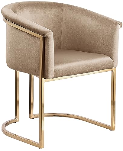 Meridian Tierra Beige Velvet Chair