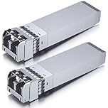 10Gtek [2 Pack 10Gb SFP+ SR Multimode Module 300-meter, 10GBase-SR LC Transceiver Compatible for Cisco SFP-10G-SR, Meraki, Mikrotik S+85DLC03D, Ubiquiti, Netgear, Zyxel, Qnap,Synology,D-Link and more