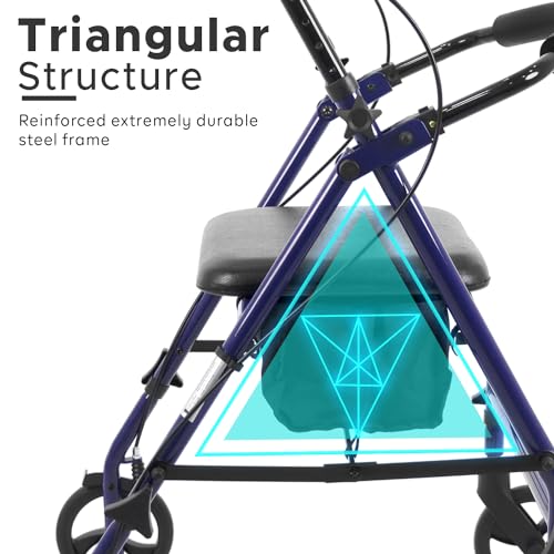 Image of KosmoCare Rollator Walker (Blue Mild Steel)