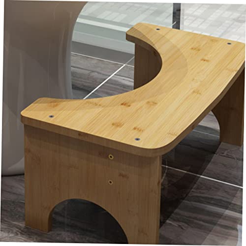 Petit tabouret stable de WC HANABASS en bois pour une posture saine