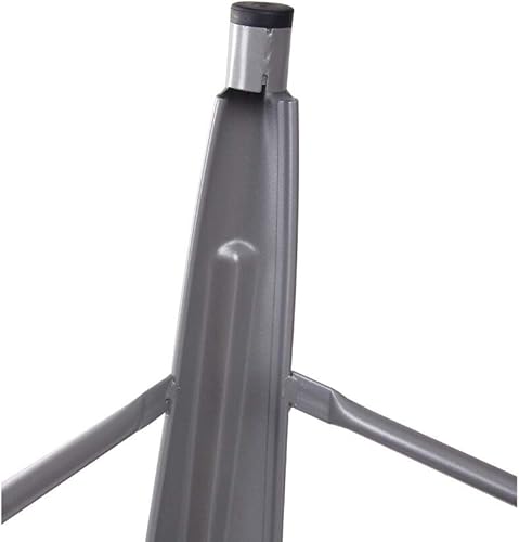 Miniatura 95 de GIA Taburete de metal con respaldo medio de 24 pulgadas de altura de mostrador con asiento de madera oscura, 1 paquete, color negro Negro -,Blanco