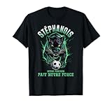 Supporter De Saint-Etienne ! Foot Fier Stéphanois. T-Shirt Noir AS Saint-Étienne Team T-Shirt Casual Sport Unisex Adulte S EU
