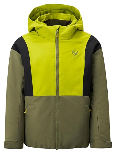 Ziener Kinder ABBE-Z Ski-Jacke/Winterjacke | warm, atmungsaktiv, wasserdicht, electric grass, 140