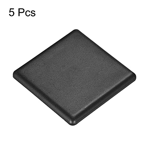 Image of uxcell 5050 EU Standard Profile End Cap, Plastic Square Aluminum Extrusion Plug for Trolley, Fish Tank Rack, Storage Rack, Black 50x50mm 5pcs