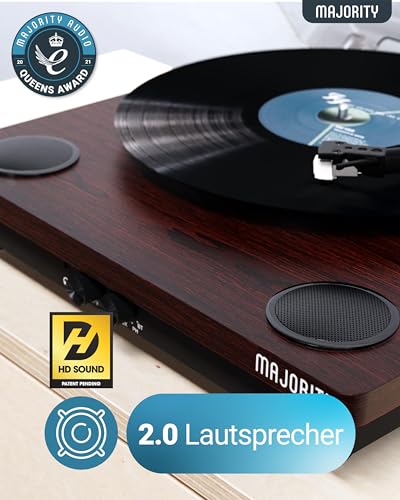Schallplattenspieler mit Lautsprecher | Plattenspieler mit Bluetooth Senden & Empfangen | Vinyl...