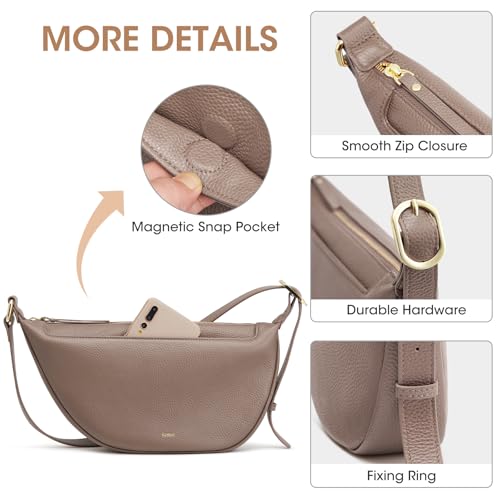 Image of Kattee Leather Crossbody Purses for Women, Small Sling Bag, Women's Shoulder Handbags with Adjustable Strap