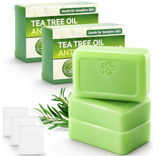 Lot de 3 savons à l’huile d’arbre à thé –...