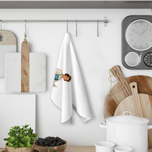KTYHD Funny Hostess Gifts Kitchen Towels, Does This Towel Smell Like Chloroform to You Dish Towels, Retro Housewife Gift Vintage Towel, Retro Housewife Bathroom Hand Towels Decorative Set of 2