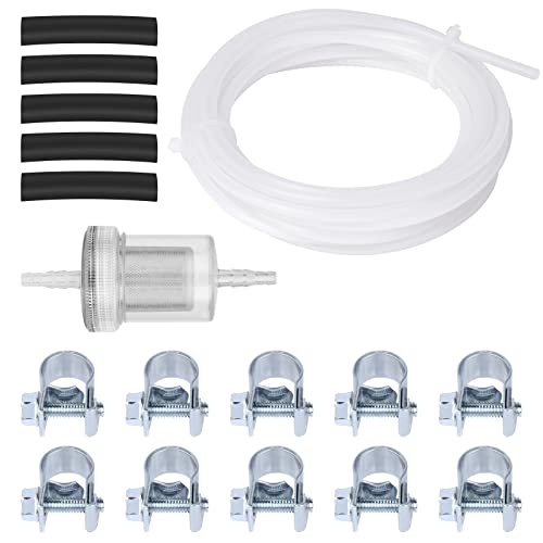 URAQT Calentador de Aire para Coche con Tubo de Repuesto 4M, Kit de Depósito de Combustible, 1 Filtro, 10 Abrazaderas y 5 Mangueras, OEM 89031118