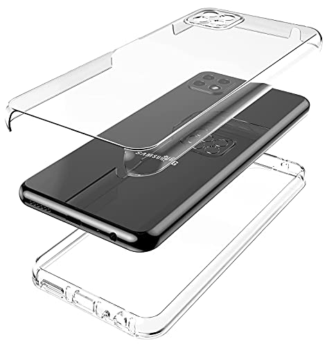 PHONILLICO   Carcasa integral para Samsung A22 5G (protección transparente de silicona, absorción de golpes, ultrafina)