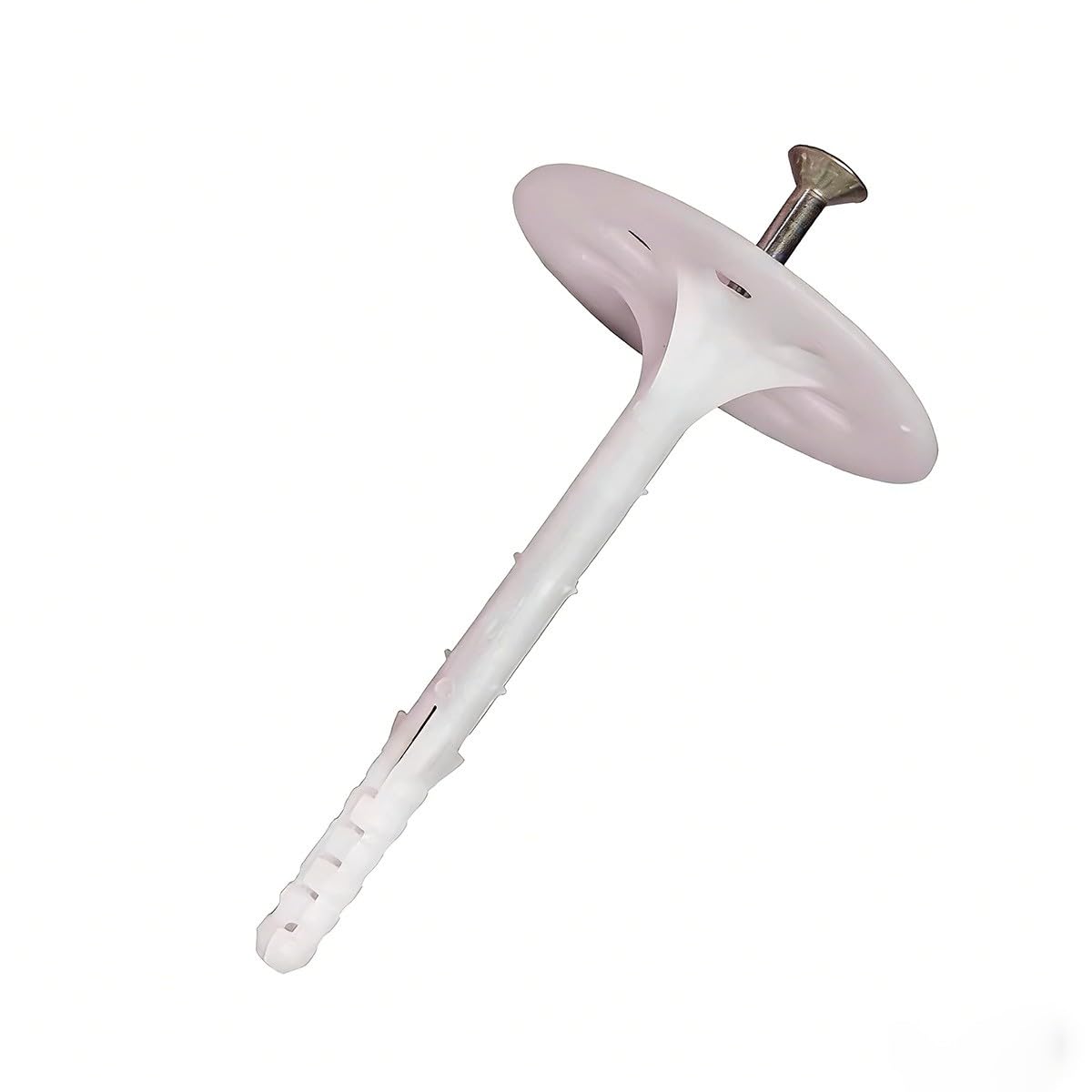 Dämmstoffdübel 6cm Teller Längen 10cm 12cm 14cm 16cm (100 Stück) – Schlagdübel WDVS Styropordübel für EPS Polystyrol, Fassadendämmung, Verzinkte Nägel