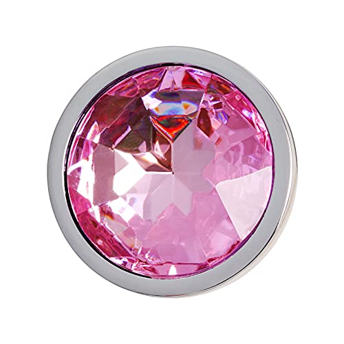 Hmxpls Pink Jeweled Beginners Butt Plug Sex Love Games Personal Massager For Women Men Couples Lover Stainless Steel Anal Plug Sm Anal Stimulation Toy, 50G #TOP4