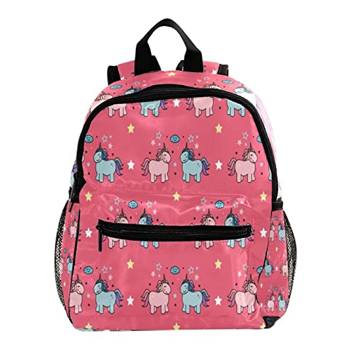 Sac à dos enfants rose pour l'école et les sorties - Motif Licorne