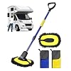 SEG Direct Car Wash Brush Mop Kit Extendable with Long Handle, Detachable Pole, D Shaped Grip, Chenille Scratch-Free Replacement Head, Cleaning Dusters Towels, for Car RV Truck Washing Detailing