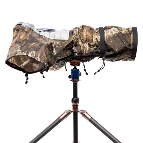 Think Tank Hydrophobia D 300-600 V3.0 Camera Rain Cover for DSLR and Mirrorless Cameras with 300-600mm Lens (Realtree APX Camouflage)