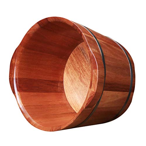 Spa de pies en cubo de madera para baño y relajación miniatura 3