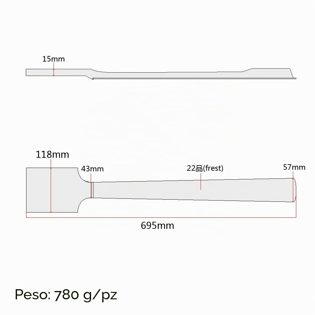 Manico per chitarra non finito Paletta in acero 22 tasti per sostituzione manico per chitarra elettrica Punto bianco