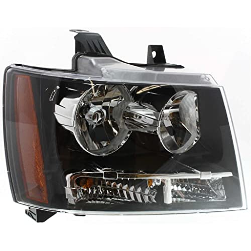 CarLights360: For Chevy Tahoe Headlight Assembly 2008 09 10 11 12 2013 Passenger Side w/Bulbs Black Housing DOT Certified GM2503263 | 20760579, 15853253, 15882878, 15950808