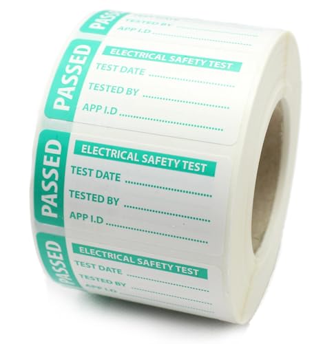 PAT Test Labels - 4th Edition - Passed - Tough Polypropylene Labels 50x25mm (1000 Labels)