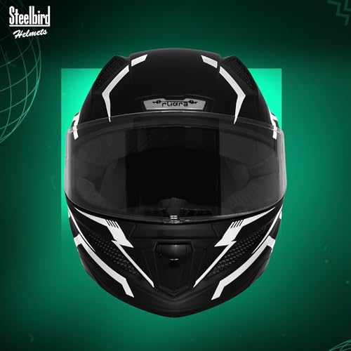 Image of Steelbird SBH-25 Rudra Vayu ISI Certified Full Face Graphic Helmet for Men Motorbike Helmet