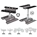 Hobbypark RC Car Stand Work Station with Weight Repair Workstation Aluminum Alloy 360 Degree Rotation Lift Or Lower for 1/12 1/10 1/8 Scale (Titanium)