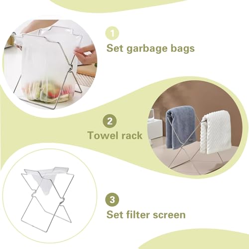 Colador para fregadero plegable con bolsa filtro x100 miniatura 3