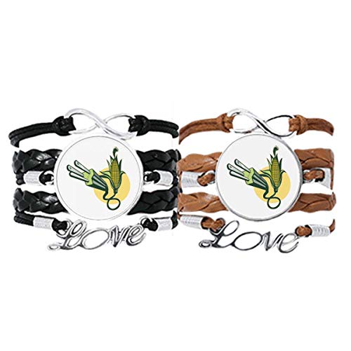 Bracelet Amour Couple Cuir Corde Ajustable Contre les Bijoux Trop Rigides