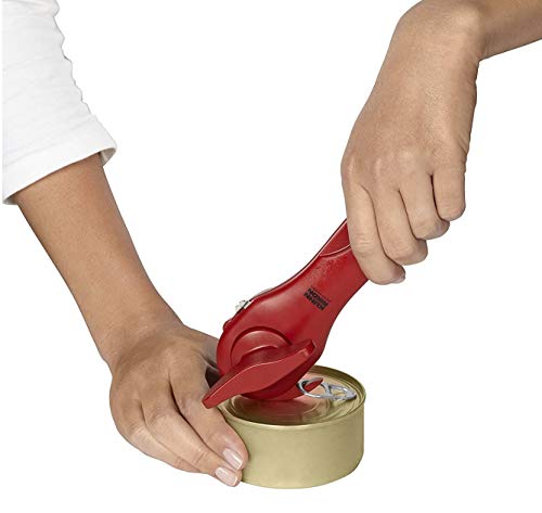 Kuhn Rikon Slim Safety Smooth Touch Can Opener, No Sharp Edges, Lidlifter®+ 6.5" Black #TOP4