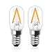 Luxvista E14 LED Glühlampe 2W 12V LED T22 Filament Lampe Birne Warmweiß 3000K Edison Ofen Glühbirne Ersatz 20W Halogenlampe 200LM für Kühlschrank Dunstabzugshaube RV Zimmer (2 Stück, Nicht Dimmbar)